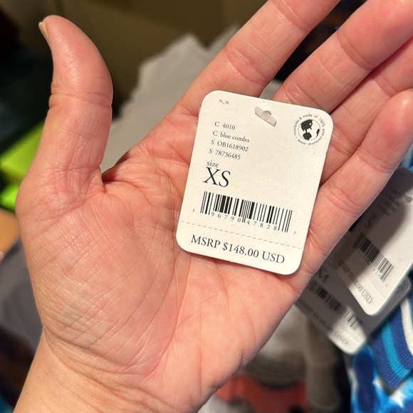 NWT - FP Movement, Women's Top Seed Printed Tennis Jacket, Blue/White 💙Adorable - Picture 4 of 10